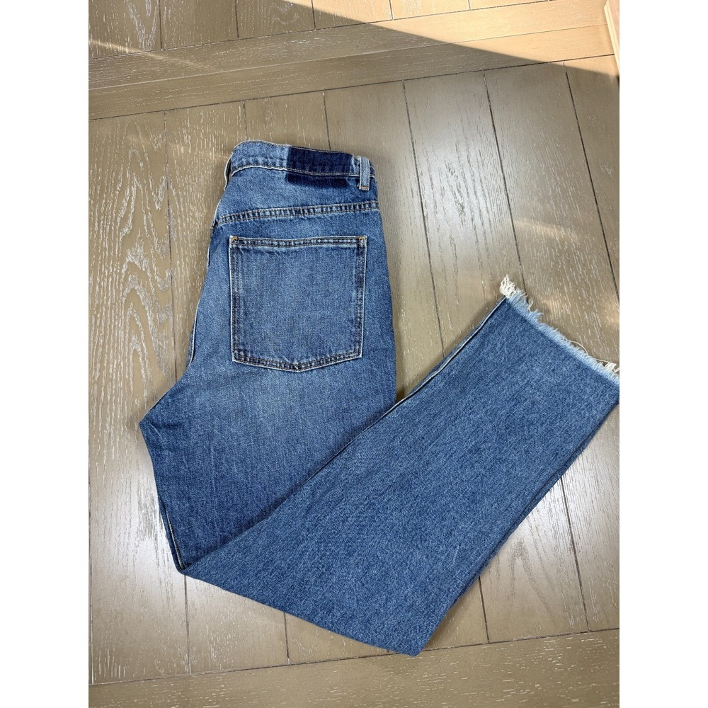 The Great Straight Leg Womens Size 28 Blue Denim Raw Hem Minimalist Vintage